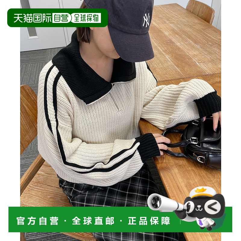日本直邮WEGO 女士半拉链针织套头衫 2024秋冬新款 WE24AU10L0002