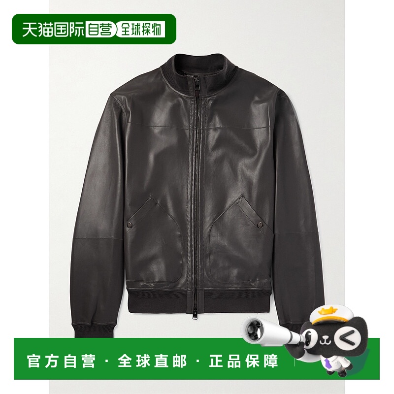 1h可退 香港直邮Canali 康钠丽 男士 Nuvola 皮革短夹克 LE00296O