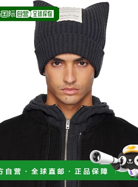 香港直邮Acne Studios 艾克妮 男士 灰色 Ribbed Square 无檐帽 C