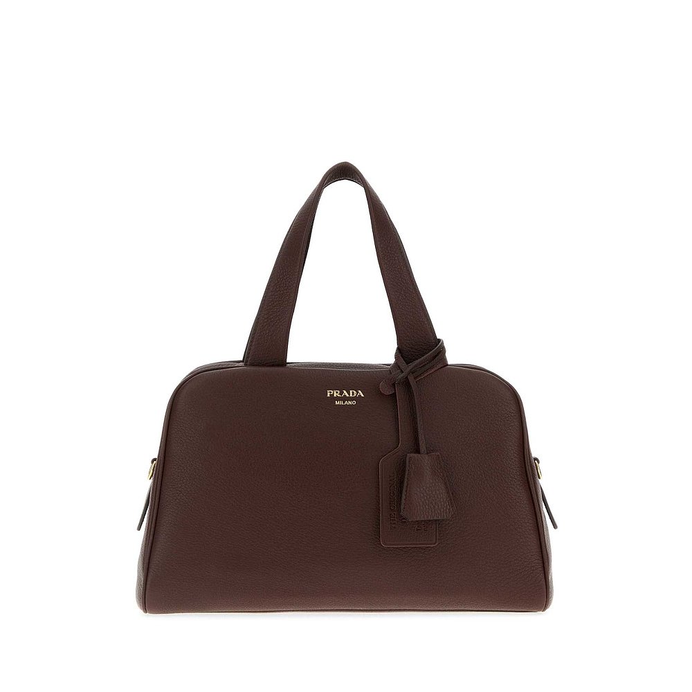 PRADA 女士手提包 1BB1482HIKF0038 AW2025 棕色 拉链单肩包