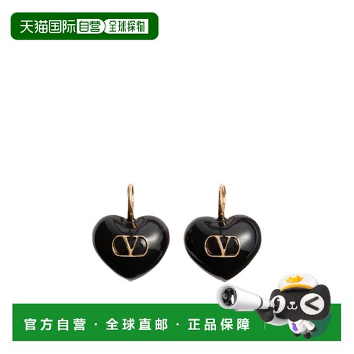 香港直邮VALENTINO 女士耳饰 7W2J0AE4MJP0RN CO 黑支付后1h可退