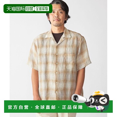 日本直邮Southwick 衬衫 亚麻混纺格纹 短袖古着