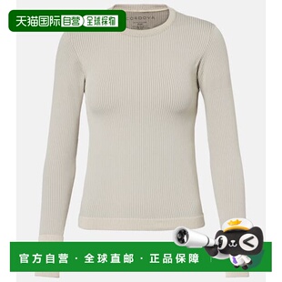 1h可退 香港直邮潮奢 CORDOVA 女士 striped top 滑雪服 beige米