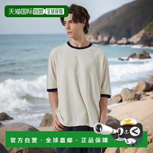 1h可退 日本直邮MARKAWARE 男士宽松圈圈棉短袖T恤 115322189