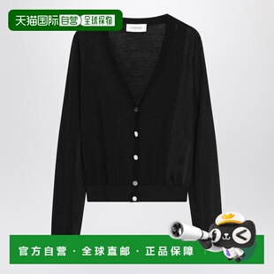 1h可退 香港直邮Sportmax 斯宝麦斯 女士 黑色羊毛针织开衫 ATOLL