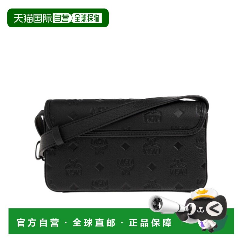 香港直邮MCM 男士斜挎包 MXZGATA04BK AW2026 黑色 翻盖单肩包