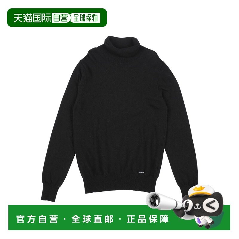 1h可退 香港直邮Dsquared2 二次方 男童 高领上衣童装 black黑色,童装/婴儿装/亲子装,毛衣/针织衫,淘宝优惠券,粉丝福利购,淘宝优惠卷