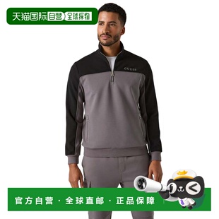 自营guessAlfonso Half-Zip Sweater - dark grey 美国奥莱直发