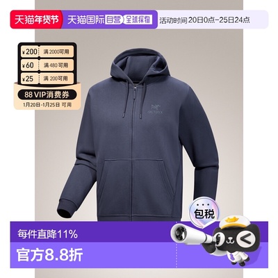 加拿大直邮Arc'teryx Emblem Fleece 男款全拉链连帽保暖外套