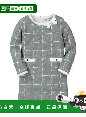 自营Hope & Henry Windowpane Sweaterdress - grey 美国奥莱直发