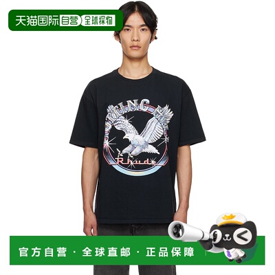 1h可退 香港直邮潮奢 Rhude 男士 黑色 Notting Hill Eagle T 恤