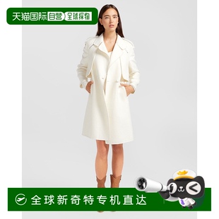 奶油色 自营 bloom棕榈城羊毛混纺大衣 belle 美国奥莱直发
