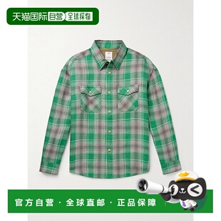 香港直邮Visvim 维斯维木 男士 格纹羊毛亚麻混纺法兰绒衬衫 0124