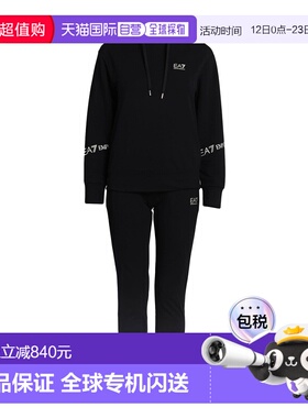 1h可退 香港直邮潮奢 Ea7 女士 Outfit 运动运动装 black黑色 舒