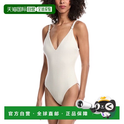 自营Milly Shimmer Texture Gold Braided One-Piece - brown 美