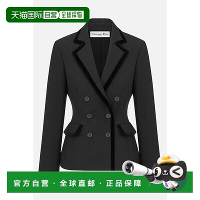 1h可退 香港直邮DIOR 迪奥 女士 Christian Marlene 双排扣夹克 4