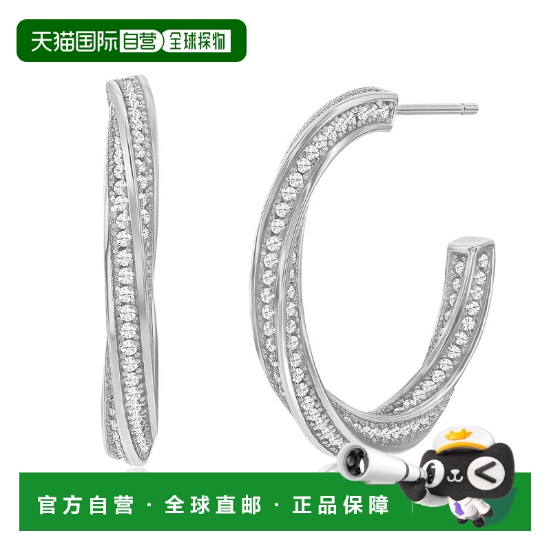 自营Suzy Levian Sterling Silver & White Cubic Zirconia Pave