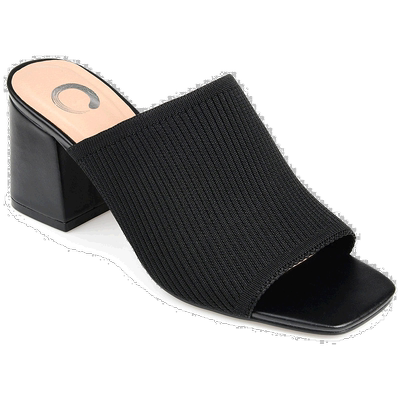 自营Journee Collection 女士宽幅 Lorenna 穆勒鞋 - 黑色 【美国