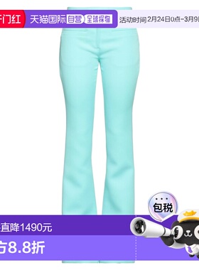 1h可退 香港直邮Courreges 女士 休闲长裤 green绿色 舒适时尚