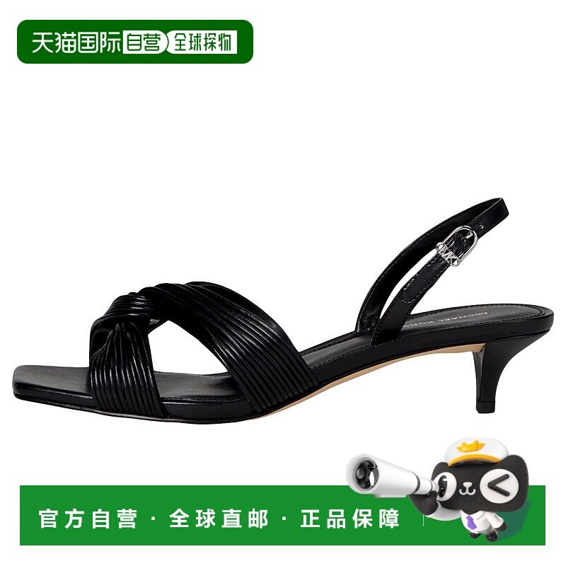 自营Michael Kors Alessia Kitten Sandals Black  40S5ASMS2L Wo