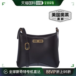 小号皮革翻盖包 Balenciaga 黑色 99新未使用 美国奥莱