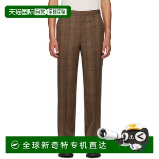 A24AP02CB 香港直郵AURALEE 棕色格紋長褲 舒適時尚 男士