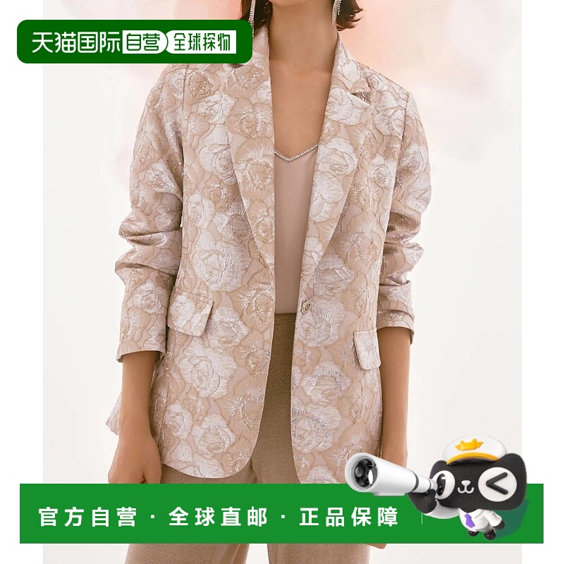 自营joseph ribkoffFloral Long Sleeve Blazer Jacket In Beige/