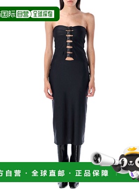 1h可退 香港直邮Coperni 女士 多搭扣连衣裙 COPR231F5001BLK性感