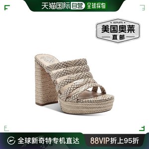 vince camutoPatrest 女士皮革系带帆布高跟鞋 - 异国风情的蛇骨