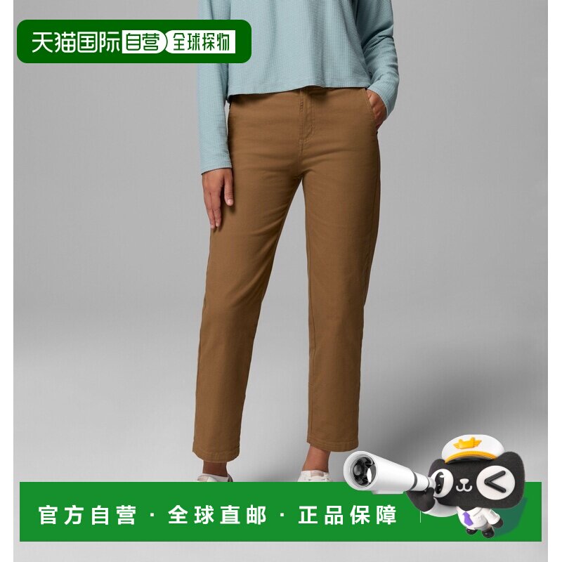 自营欧洲直邮Columbia ROC&trade; 女士深卡其色棉质直筒裤裤子休闲裤