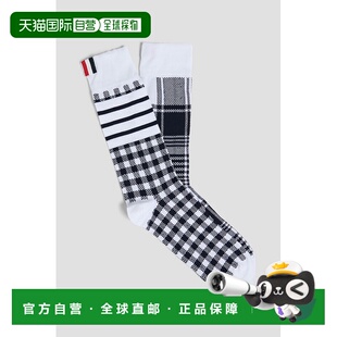 1h可退 香港直邮潮奢 Thom Browne 汤姆 布朗 男士 嵌花袜子 MAS1