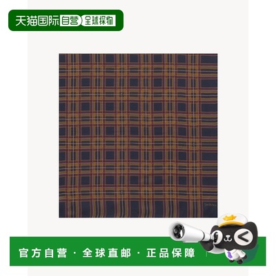 欧洲直邮YSL (2025) CASSANDRE 格纹真丝查米尤斯大号方巾