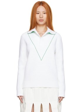 潮奢 Bottega Veneta 葆蝶家 女士 白色尼龙针织衫 706141V1Z30