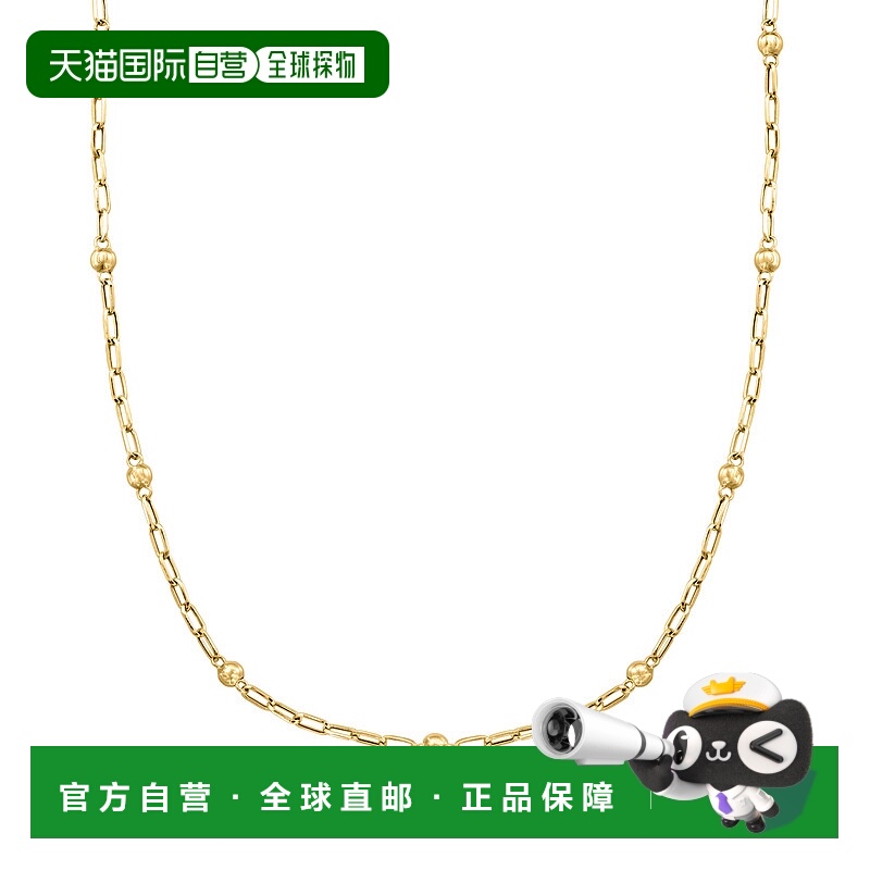 自营 Ross-Simons 18kt 黄金珠站回形针链项链 - 20 英寸 美国奥