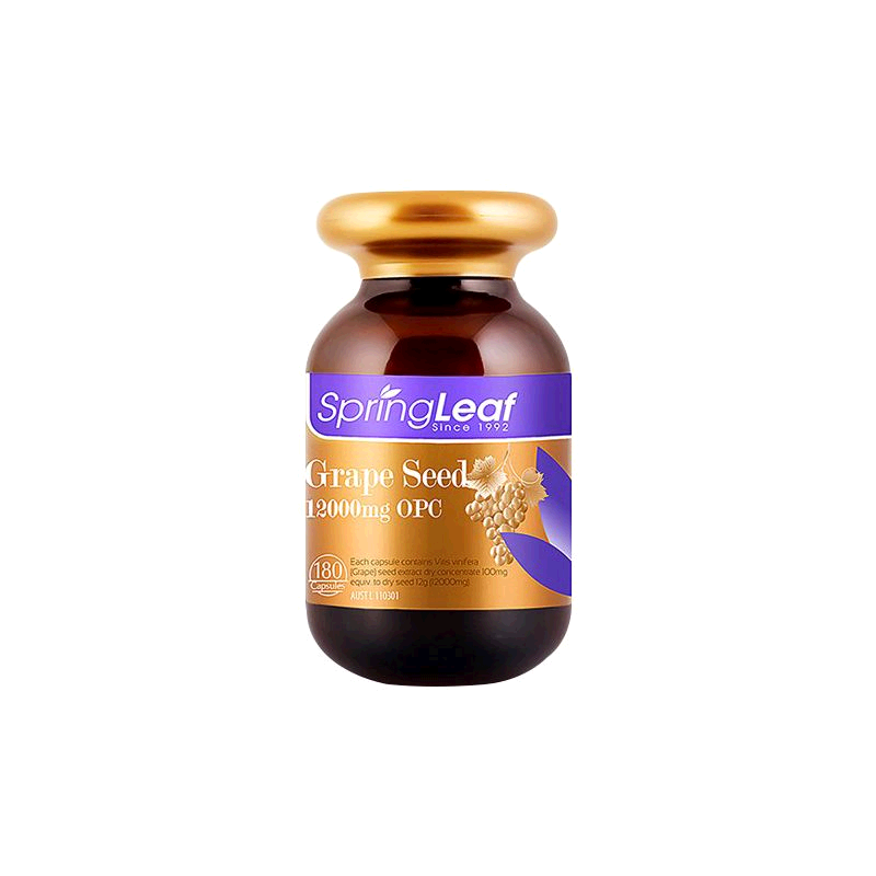 澳大利亞直郵SPRING LEAF綠芙葡萄籽花青素膠囊12000毫克180粒