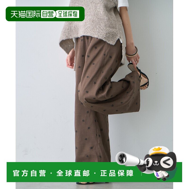 日本直邮CIAOPANIC TYPY 女装 花柄刺绣直筒西裤 TYZ1062102A0014图片
