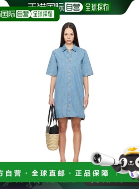 1h可退 香港直邮潮奢 A.P.C. 女士 蓝色 Venezia 连衣裙 COGYHF35