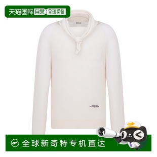 香港直邮Dior 413M700AT734迪奥 可拆卸头巾羊绒针织衫