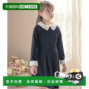 1h可退 日本直邮Catherine Cottage 儿童优雅风格蕾丝边白领连衣