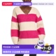 Rose Wool Fuzzy 自营Endless Striped Oversized Blend Sweater