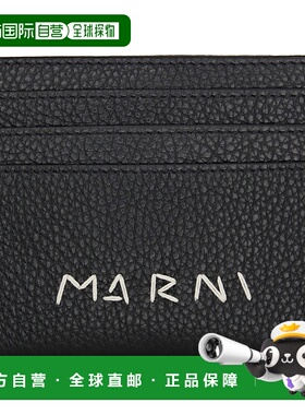 1h可退 香港直邮潮奢 Marni 玛尼 男士 黑色卡包 PFMI0104U0P6533