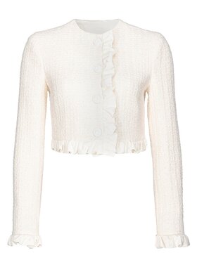 香港直邮Pinko褶饰短款夹克102202A1B8长袖纽扣