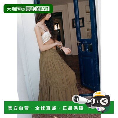 日本直邮MANGO 27079065 Mango 长裙 -- 蛇纹（棕色）半身裙a字裙