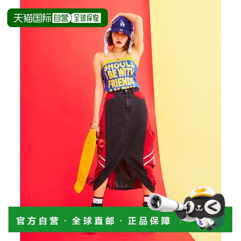 1h可退 日本直邮What Is Heart 女士拼接牛仔泡泡半身裙 WTTOY251