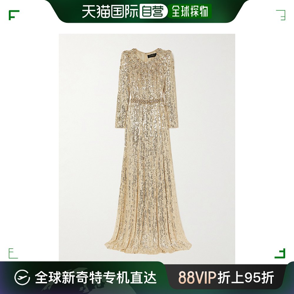 香港直邮潮奢 Jenny Packham 女士 Georgia 精饰珠片薄纱礼服 JPC 女装/女士精品 连衣裙 原图主图