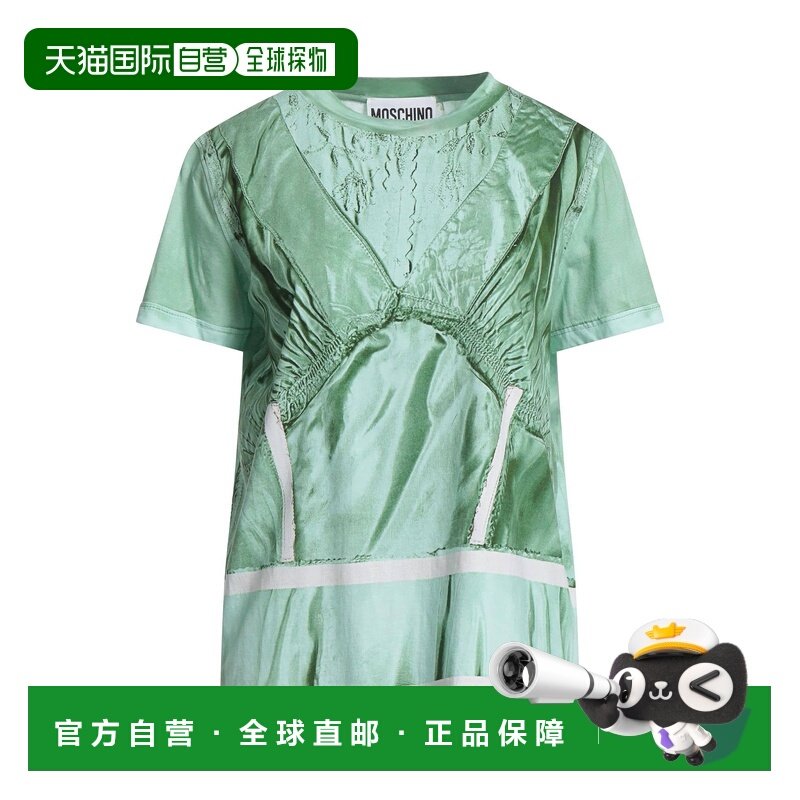 1h可退 香港直邮Moschino 莫斯奇诺 女士 T恤 green绿色 舒适时尚,女装/女士精品,T恤,淘宝优惠券,粉丝福利购,淘宝优惠卷