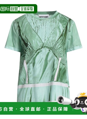 1h可退 香港直邮Moschino 莫斯奇诺 女士 T恤 green绿色 舒适时尚
