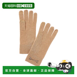 自营Bruno Magli Horsebit针织羊绒手套-棕色 美国奥莱直发