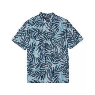 美国直邮Quiksilver男士衬衫短袖直筒型时尚舒适百搭休闲男装上装