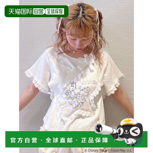 日本直邮merry jenny 女装 Toy Story联名毛绒星星印花T恤 282642